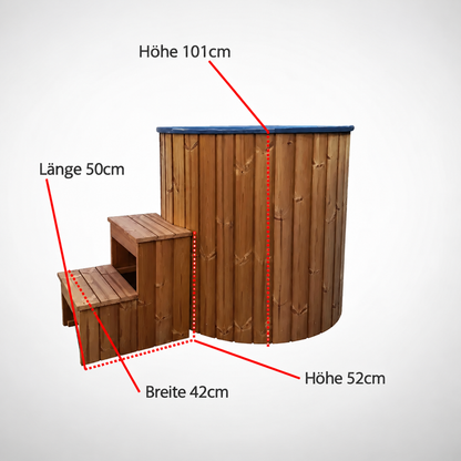 Eisbad Polar TK 101 – kompaktes Cold Plunge aus Thermokiefer für Regeneration und Kältetherapie