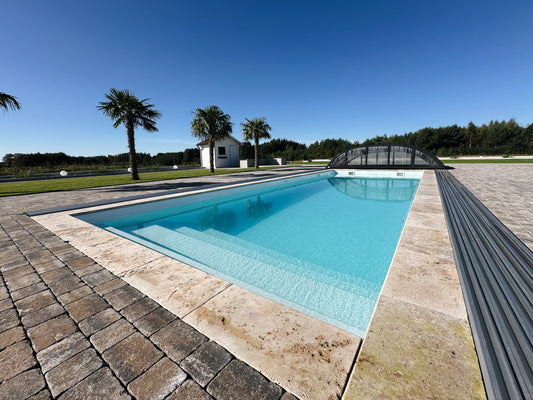 GRP One-Piece Pool Tortola 800 – 8.00 × 3.70 × 1.50 m Garden Pool for Exclusive Outdoor Areas