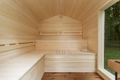 Gartensauna Echo – 250 × 300 cm mit großzügigem Innenraum und hochwertiger Isolierung