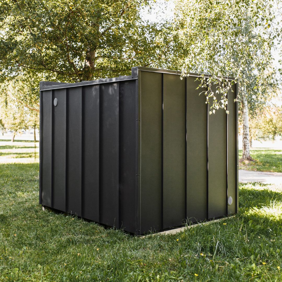 Gartensauna Inspire – 240 × 300 cm moderne Rahmensauna mit großzügiger Glasfront