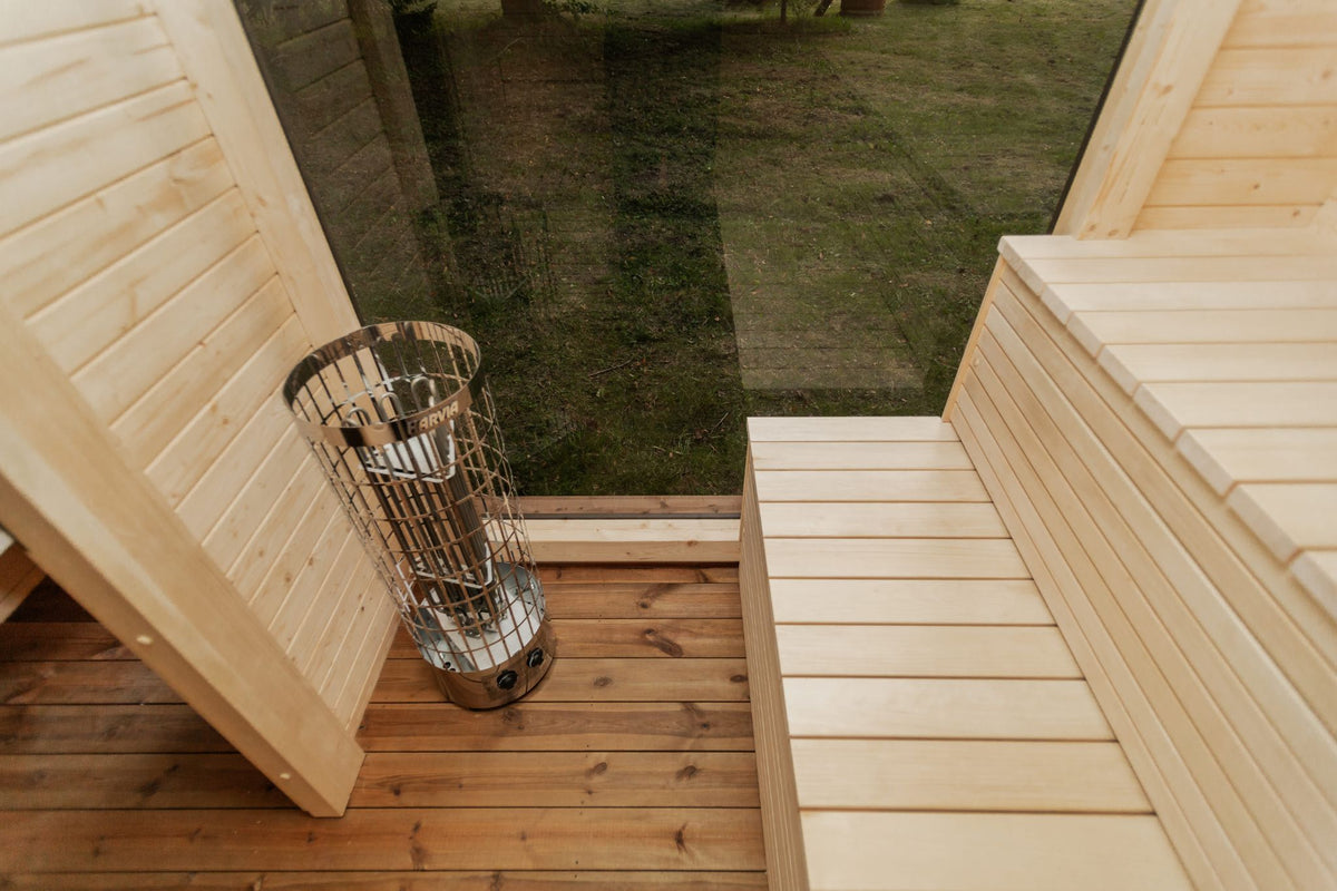 LUX Garden Sauna – 245 × 340 cm with anteroom for 6 people