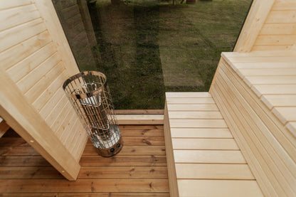 LUX Garden Sauna – 245 × 340 cm with anteroom for 6 people