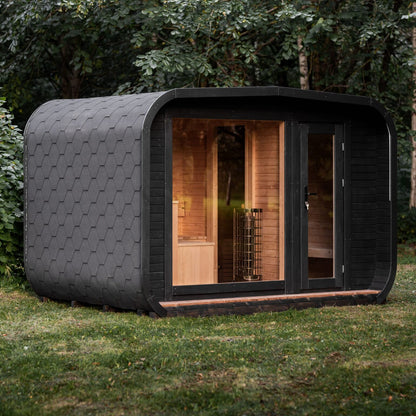 LUX Garden Sauna – 245 × 340 cm with anteroom for 6 people