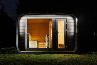 LUX Garden Sauna – 245 × 340 cm with anteroom for 6 people