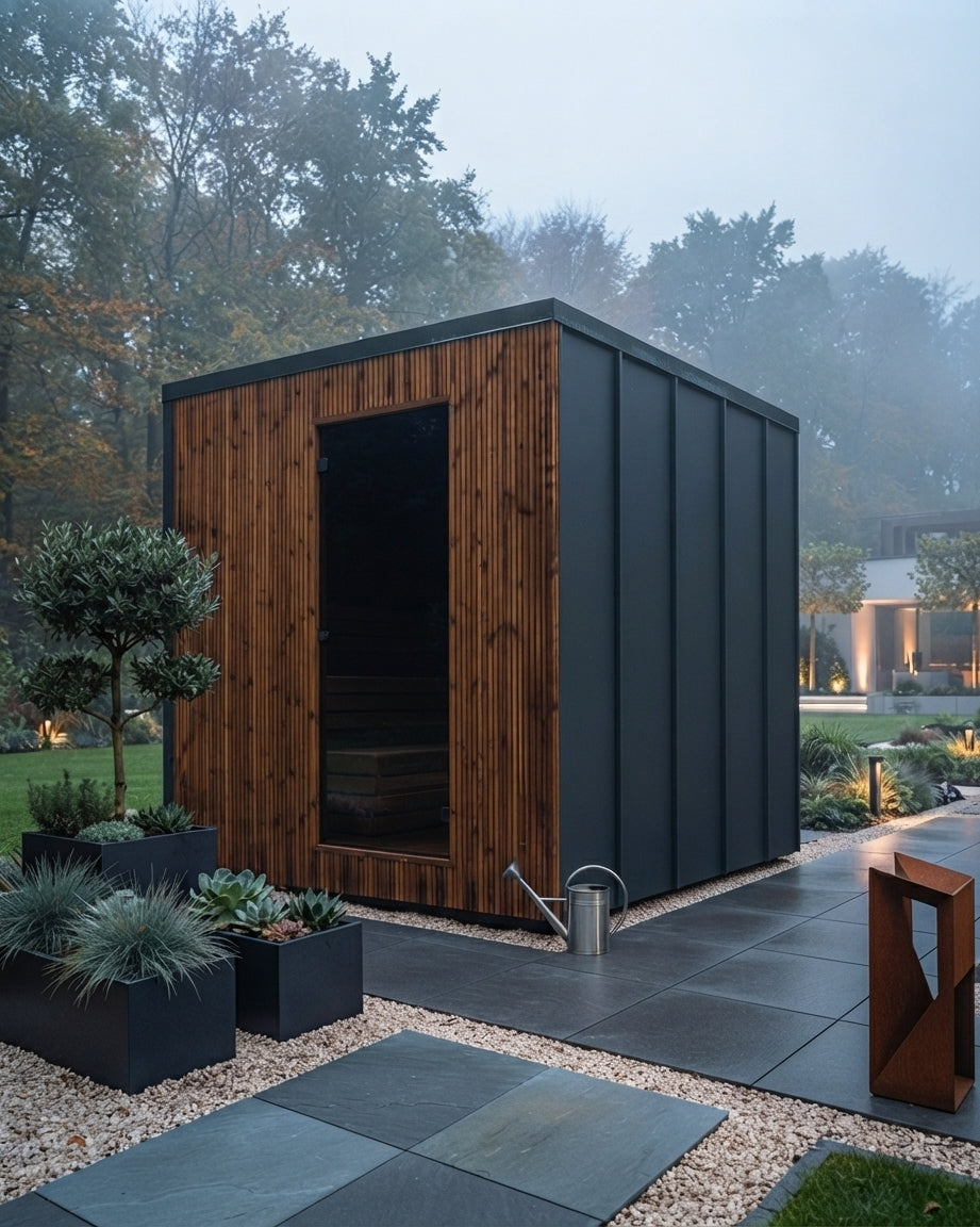 Gartensauna ARCO 25 – 220 × 250 cm ‎Isolierte Außensauna für 2–4 Personen
