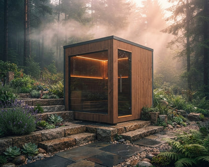 Gartensauna ARCO 25 – 220 × 250 cm ‎Isolierte Außensauna für 2–4 Personen