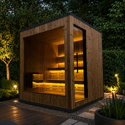 Gartensauna ARCO 22 - 210 x 220 cm Gartensauna Komplettset