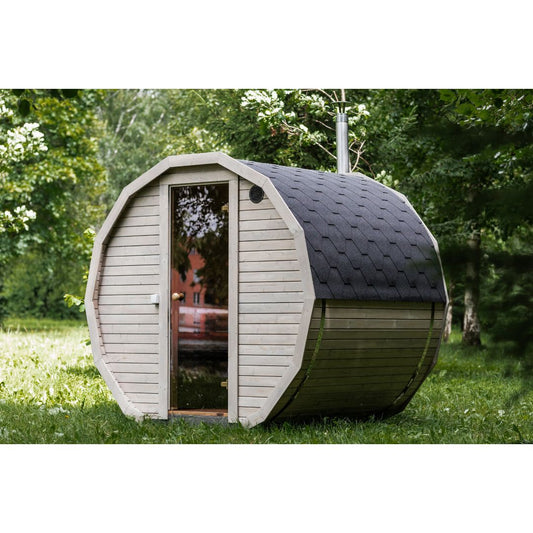 Gartensauna Round 2M – 200 × 244 cm für 4 Personen