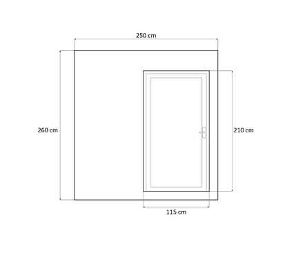 Luxuriöse Gartensauna LINEA – 250 × 350 cm mit Vorraum und Panoramaverglasung